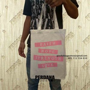 Jual Goodie Bag Bahan Blacu Custom desain sablon di Larangan Tangerang id4566